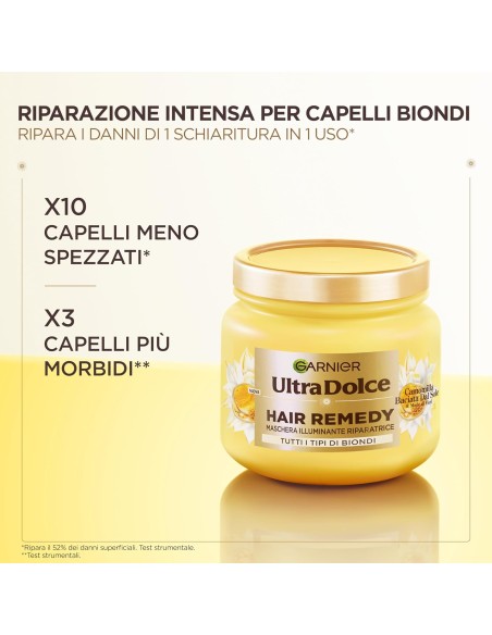 ultra dolce maschera - 340ml - illuminante riparatrice camomilla - biondi: tuttocasashop.it: igiene e cura della persona