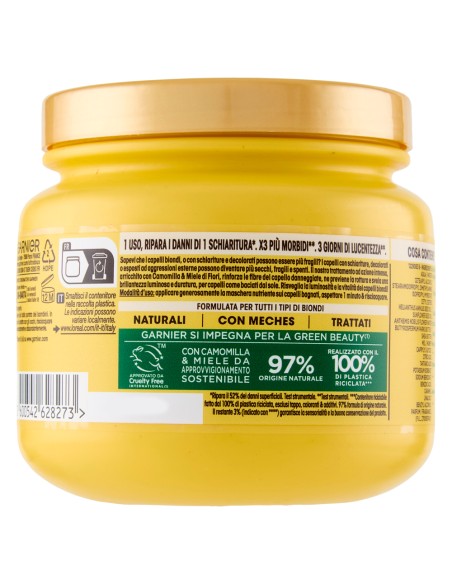 ultra dolce maschera - 340ml - illuminante riparatrice camomilla - biondi: tuttocasashop.it: igiene e cura della persona