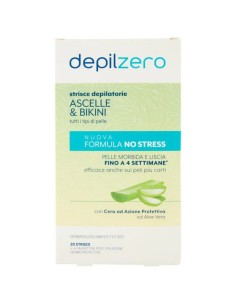 depilzero 20 strisce depilatorie per ascelle e bikini + 4 salviettine: tuttocasashop.it: igiene e cura della persona