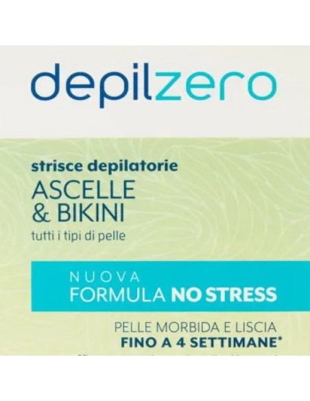 depilzero 20 strisce depilatorie per ascelle e bikini + 4 salviettine: tuttocasashop.it: igiene e cura della persona