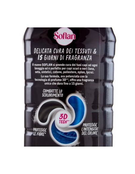 soflan detersivo liquido per capi delicati 28 lavaggi - 900ml - capi neri: tuttocasashop.it: prodotti per bucato e tessuti