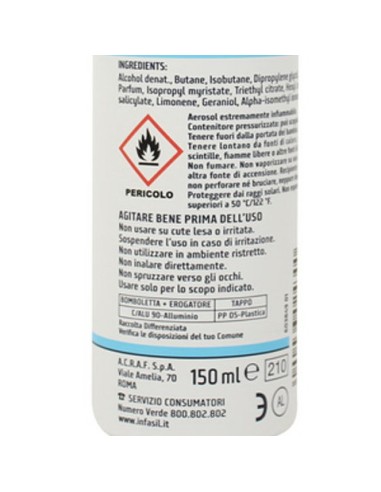 infasil deodorante spray 150ml - freschezza marina: tuttocasashop.it: igiene e cura della persona