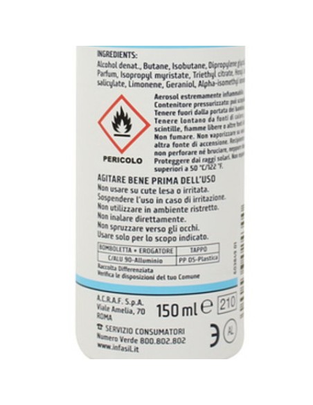 infasil deodorante spray 150ml - freschezza marina: tuttocasashop.it: igiene e cura della persona