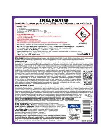 spira insetticida in polvere per scarafaggi e formiche - 250 grammi: tuttocasashop.it: pulizia e cura della casa
