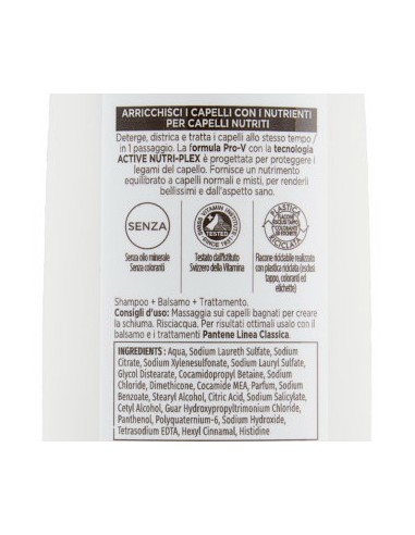 pantene pro-v shampoo balsamo e trattamento - 250ml - classico: tuttocasashop.it: igiene e cura della persona
