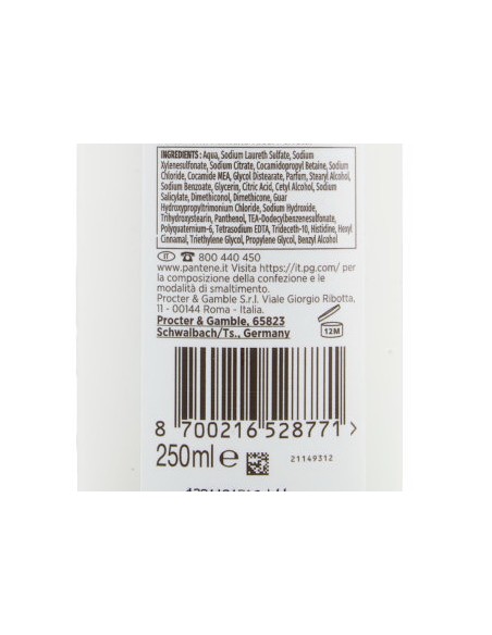 pantene pro-v shampoo - 250ml - ricci - per capelli ricci o mossi: tuttocasashop.it: igiene e cura della persona