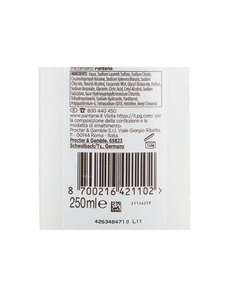 pantene pro-v shampoo - 250ml - rigenera & protegge: tuttocasashop.it: igiene e cura della persona