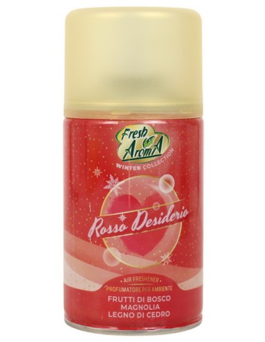 fresh aroma ricarica deodorante diffusore automatico 250ml - rosso desiderio: tuttocasashop.it: pulizia e cura della casa