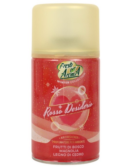 fresh aroma ricarica deodorante diffusore automatico 250ml - rosso desiderio: tuttocasashop.it: pulizia e cura della casa