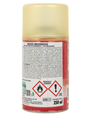 fresh aroma ricarica deodorante diffusore automatico 250ml - rosso desiderio: tuttocasashop.it: pulizia e cura della casa