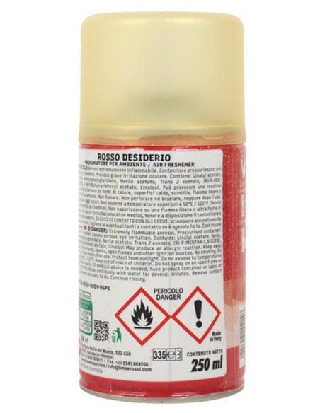 fresh aroma ricarica deodorante diffusore automatico 250ml - rosso desiderio: tuttocasashop.it: pulizia e cura della casa