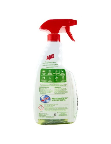 ajax sgrassatore spray - 600ml - igienizzante: tuttocasashop.it: pulizia e cura della casa