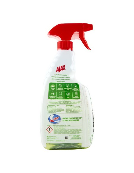 ajax sgrassatore spray - 600ml - igienizzante: tuttocasashop.it: pulizia e cura della casa
