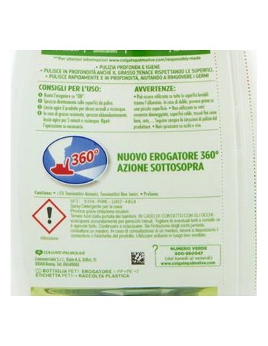 ajax sgrassatore spray - 600ml - igienizzante: tuttocasashop.it: pulizia e cura della casa