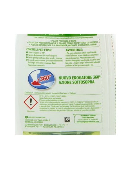 ajax sgrassatore spray - 600ml - igienizzante: tuttocasashop.it: pulizia e cura della casa