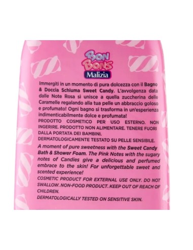 malizia bon bons bagno e doccia schiuma - 500ml - sweet candy: tuttocasashop.it: igiene e cura della persona