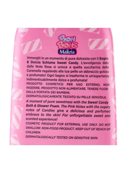malizia bon bons bagno e doccia schiuma - 500ml - sweet candy: tuttocasashop.it: igiene e cura della persona