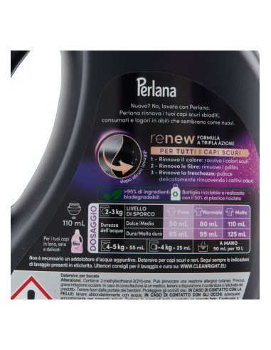 perlana renew detersivo per bucato - 1400ml 28 lavaggi - capi scuri o neri: tuttocasashop.it: prodotti per bucato e tessuti