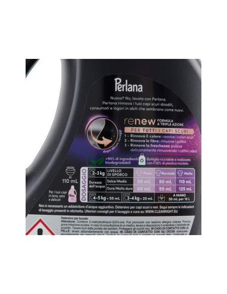 perlana renew detersivo per bucato - 1400ml 28 lavaggi - capi scuri o neri: tuttocasashop.it: prodotti per bucato e tessuti
