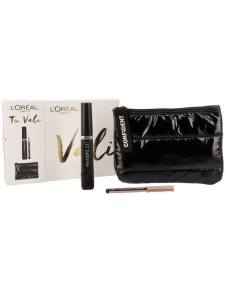 l'oreal tu vali mascara telescopic lift black + mini matita + pochette: tuttocasashop.it: igiene e cura della persona