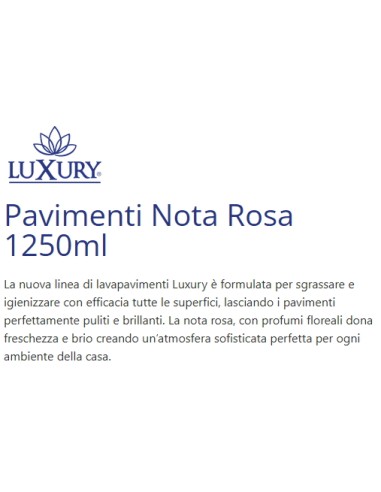 luxury detergente liquido per pavimenti - 1250ml - nota rosa: tuttocasashop.it: pulizia e cura della casa