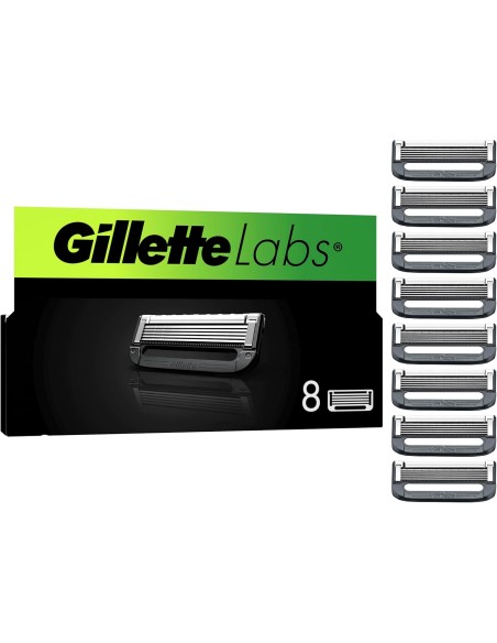 gillette labs 8 testine ricambio per rasoio gillette labs: tuttocasashop.it: igiene e cura della persona