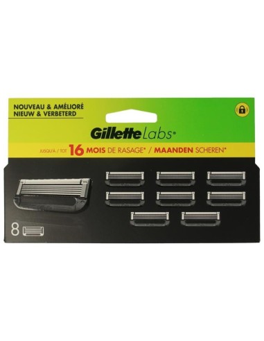 gillette labs 8 testine ricambio per rasoio gillette labs: tuttocasashop.it: igiene e cura della persona