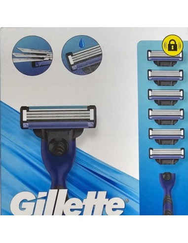 gillette mach3 sport - 1 rasoio con 6 testine ricambio: tuttocasashop.it: igiene e cura della persona