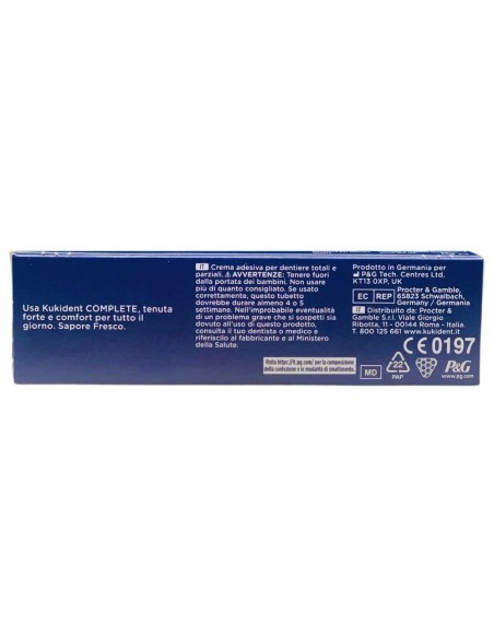 kukident plus crema adesiva - 35g - complete tenuta forte - sapore fresco: tuttocasashop.it: igiene e cura della persona