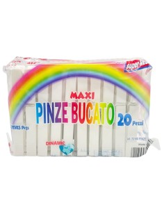 dinamic 20 mollette da bucato in plastica - bianche: tuttocasashop.it: prodotti per bucato e tessuti
