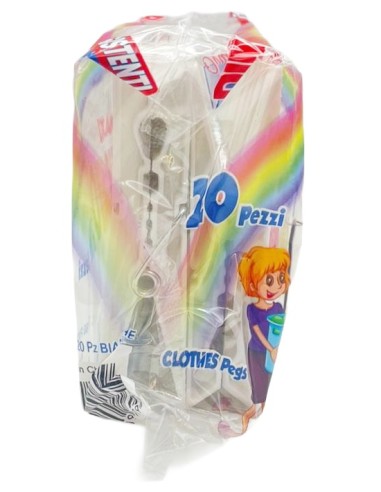 dinamic 20 mollette da bucato in plastica - bianche: tuttocasashop.it: prodotti per bucato e tessuti