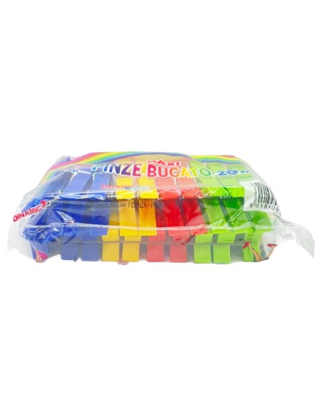 dinamic 20 mollette da bucato in plastica - colorate: tuttocasashop.it: prodotti per bucato e tessuti