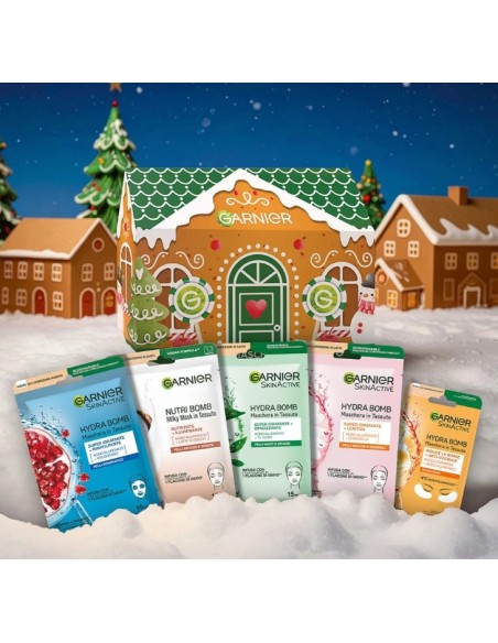garnier cofanetto 5 maschere in tessuto: tuttocasashop.it: igiene e cura della persona