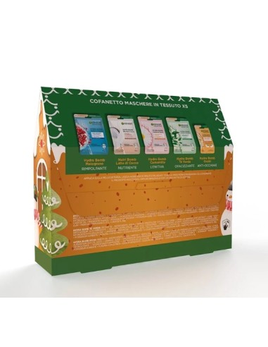 garnier cofanetto 5 maschere in tessuto: tuttocasashop.it: igiene e cura della persona