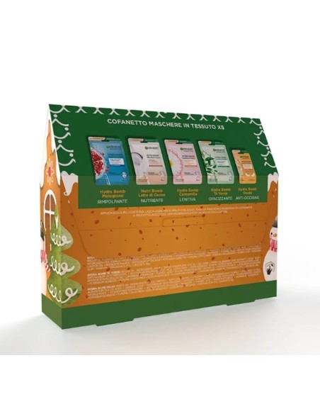 garnier cofanetto 5 maschere in tessuto: tuttocasashop.it: igiene e cura della persona