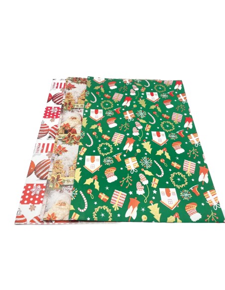 foglio di carta da regalo - 70x100 cm - fantasie natalizie assortite: tuttocasashop.it: altro - bazar