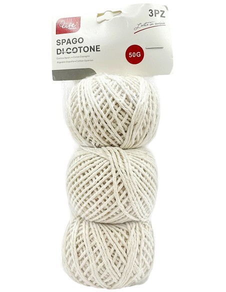 spago per alimenti e multiuso - 3 pezzi - colore naturale: tuttocasashop.it: carta & monouso