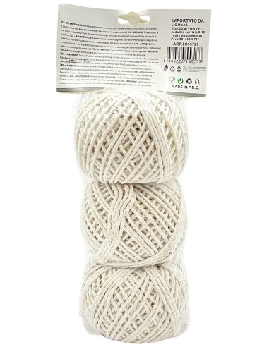 spago per alimenti e multiuso - 3 pezzi - colore naturale: tuttocasashop.it: carta & monouso