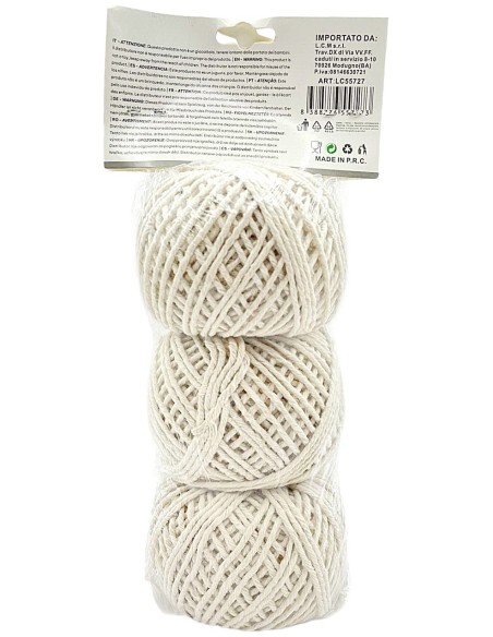 spago per alimenti e multiuso - 3 pezzi - colore naturale: tuttocasashop.it: carta & monouso