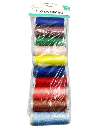 filo da cucito - 10 spolette in colori assortiti: tuttocasashop.it: altro - bazar