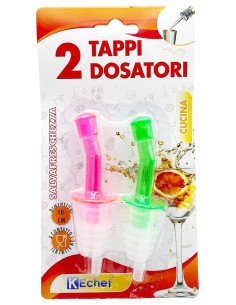 2 tappi dosatori universali - per liquidi olio aceto - colori assortiti: tuttocasashop.it: altro - bazar