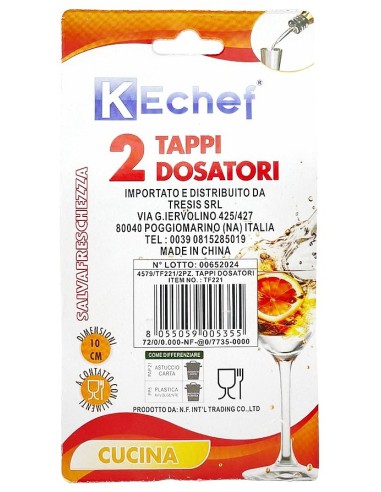 2 tappi dosatori universali - per liquidi olio aceto - colori assortiti: tuttocasashop.it: altro - bazar