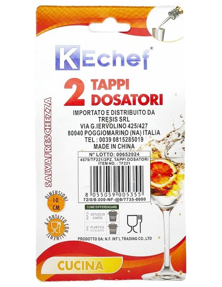 2 tappi dosatori universali - per liquidi olio aceto - colori assortiti: tuttocasashop.it: altro - bazar
