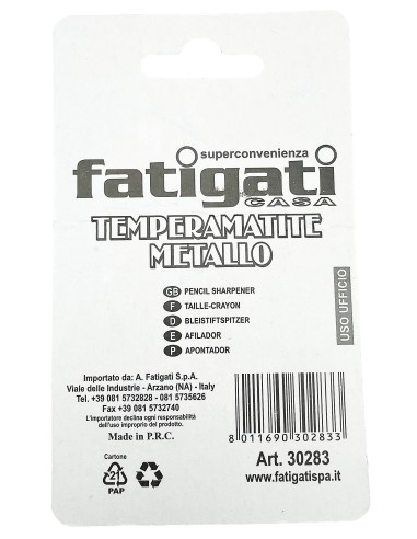 temperamatite in metallo - 2 fori: tuttocasashop.it: altro - bazar