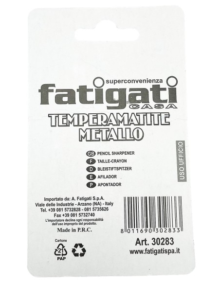 temperamatite in metallo - 2 fori: tuttocasashop.it: altro - bazar