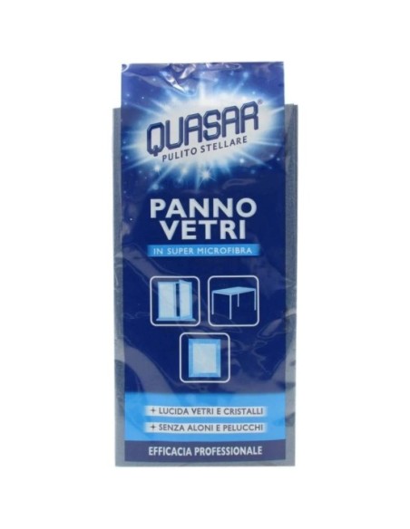 quasar panno vetri in super microfibra - lucida senza aloni e pelucchi: tuttocasashop.it: pulizia e cura della casa