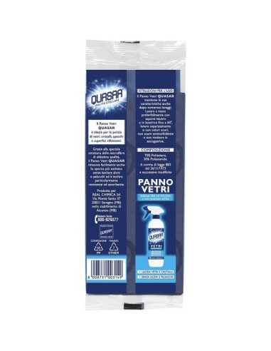 quasar panno vetri in super microfibra - lucida senza aloni e pelucchi: tuttocasashop.it: pulizia e cura della casa