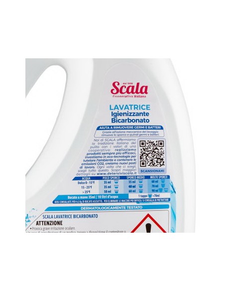 scala detersivo lavatrice liquido 1500ml - 37 lavaggi - bicarbonato: tuttocasashop.it: prodotti per bucato e tessuti