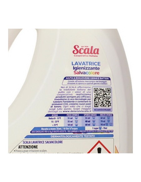 scala detersivo lavatrice liquido 1500ml - 37 lavaggi - colore: tuttocasashop.it: prodotti per bucato e tessuti