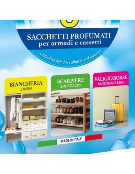 sweet home 3 sacchetti profumati per armadi e cassetti 45gg - blu marine: tuttocasashop.it: prodotti per bucato e tessuti